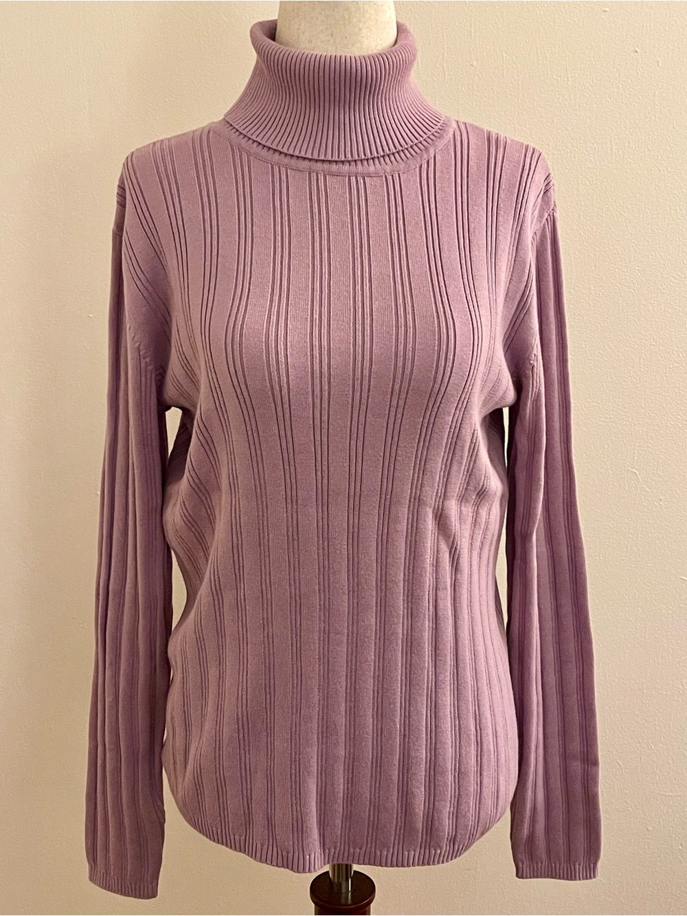 Vintage Talbots NWT Cotton Ribbed Turtleneck Sweater S